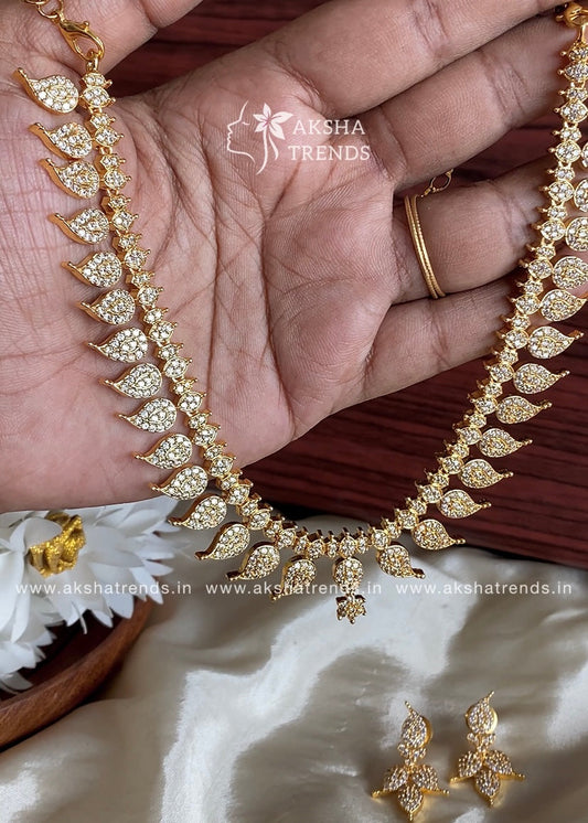 Chettinad Diamond Manga Necklace Aksha Trends