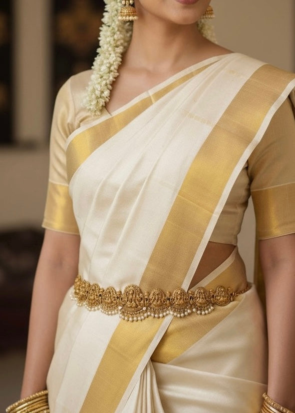 lakshmi Bridal Hip Chain -Pearl Aksha Trends