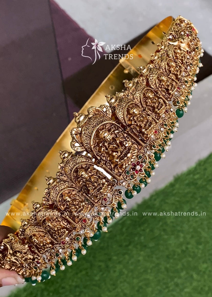 Antique bridal hipbelt -Green Aksha Trends