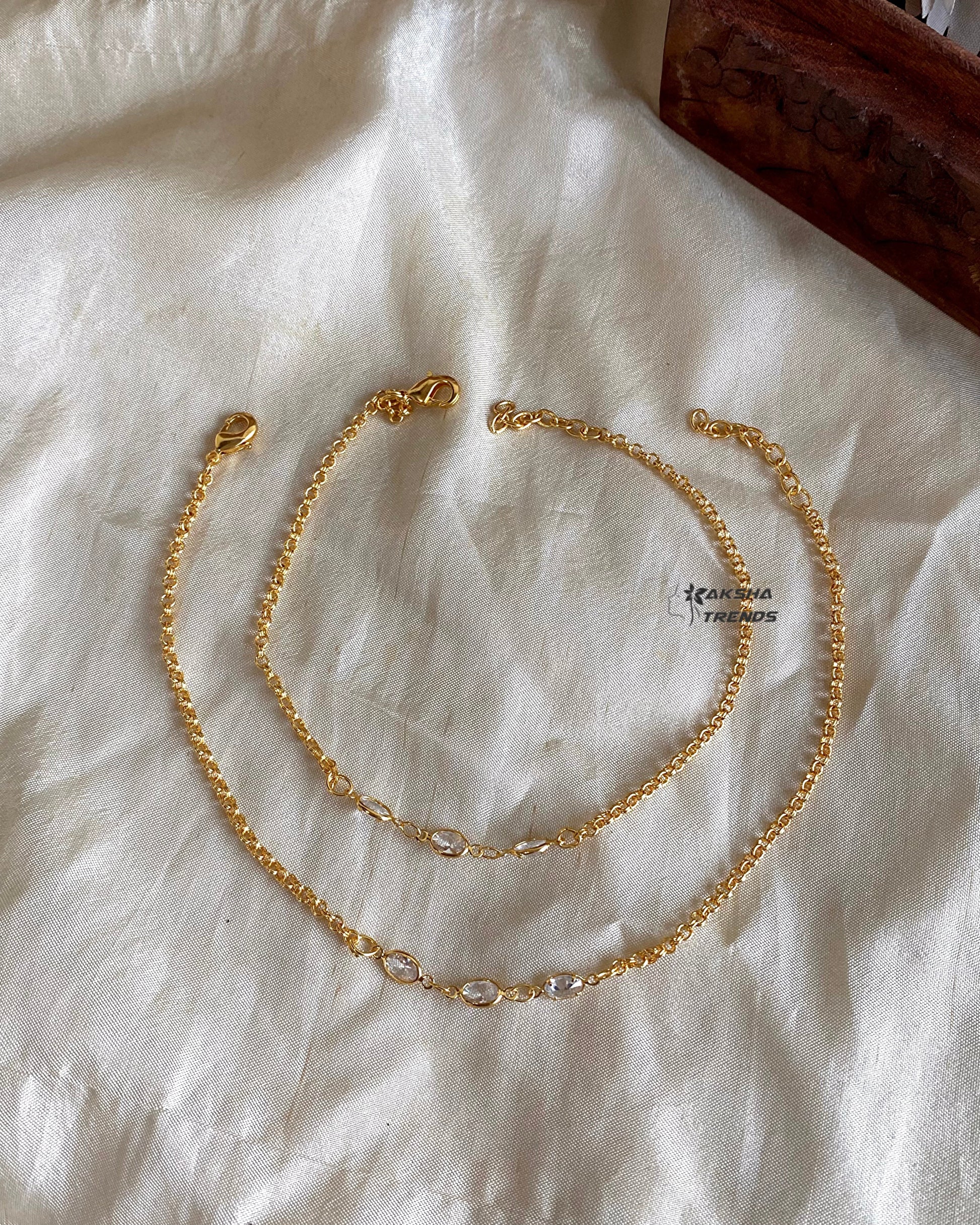 Fancy gold Anklet / kolasu Aksha Trends