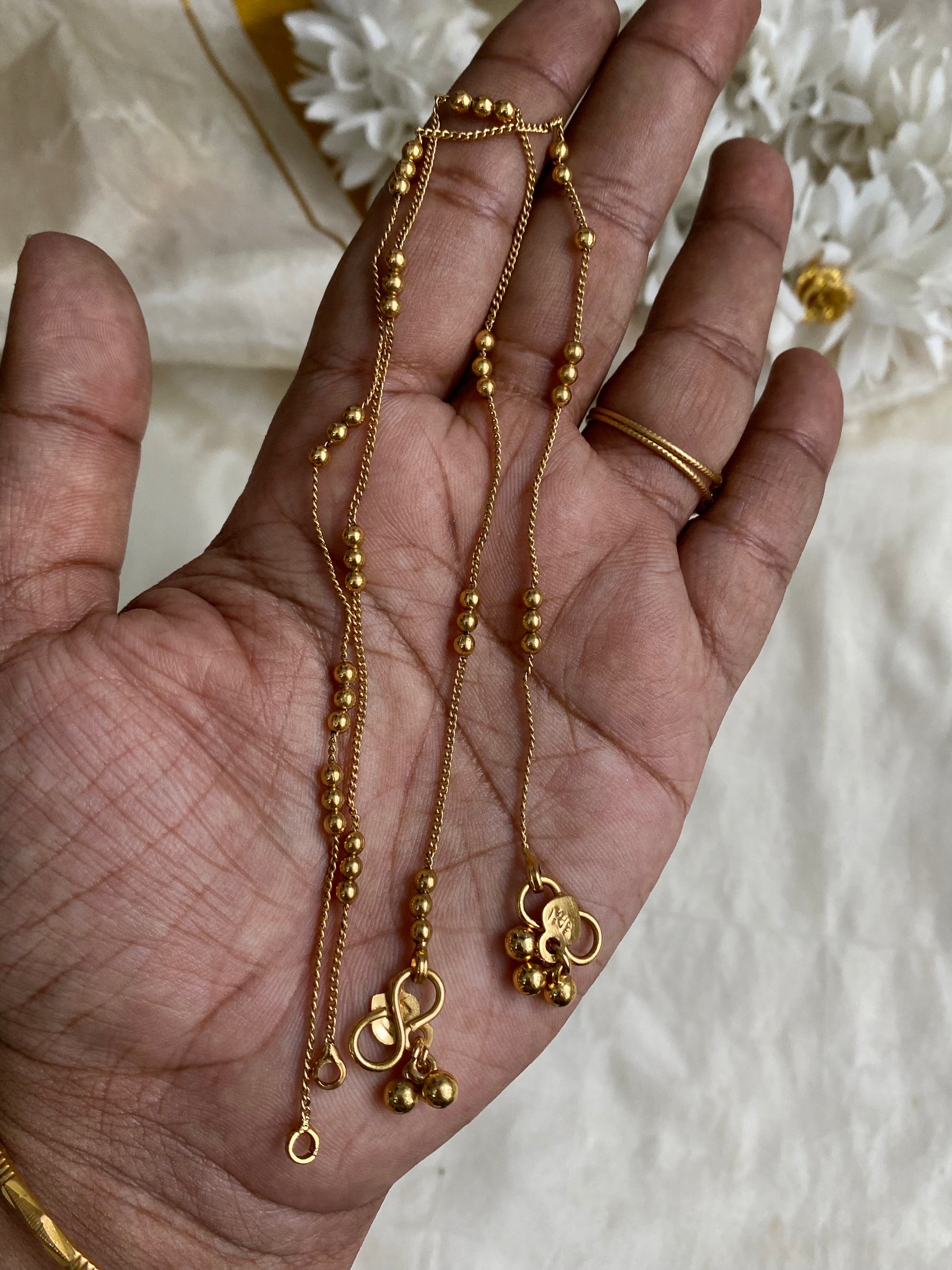 Premium gold Anklet / kolusu Aksha Trends