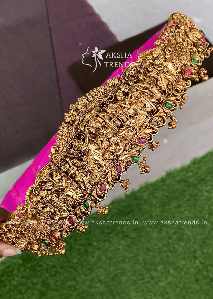 Antique bridal hipbelt -Gold Aksha Trends