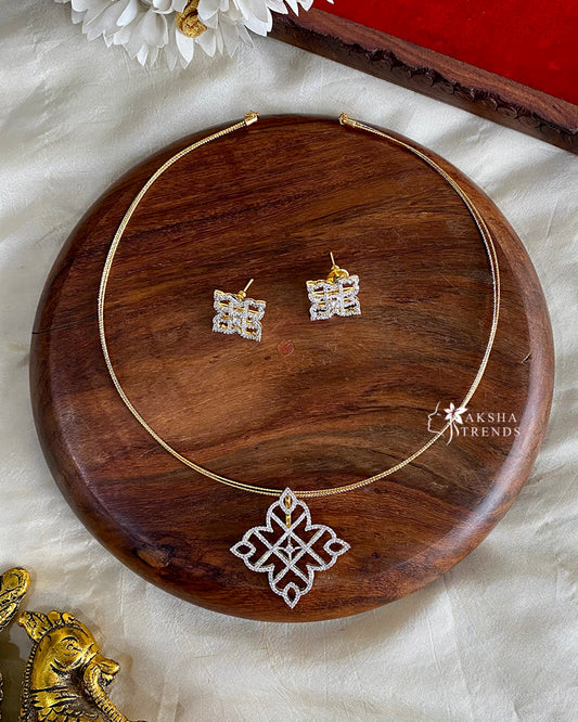 Kolam diamond necklace Aksha Trends