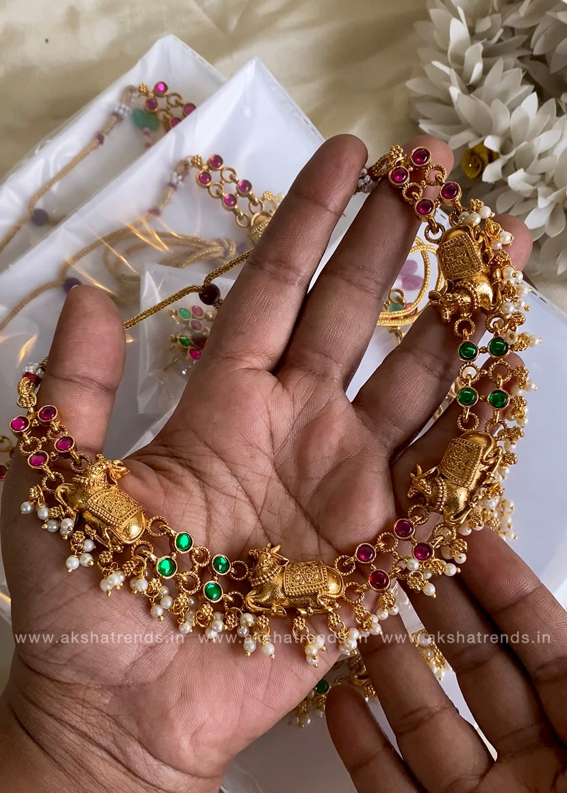 Antique Nandi choker Aksha Trends