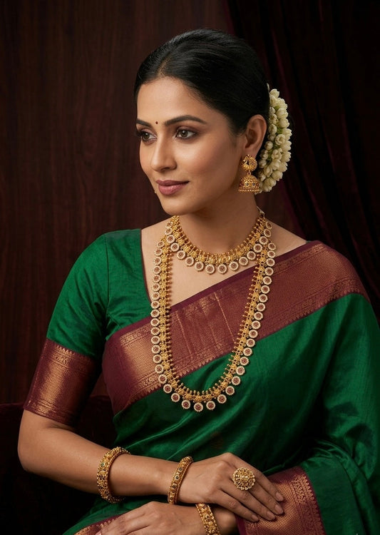 Chettinadu bridal combo with jhumka Aksha Trends