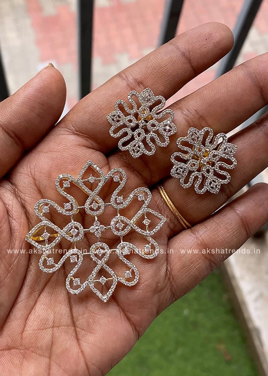 Kolam diamond necklace Aksha Trends