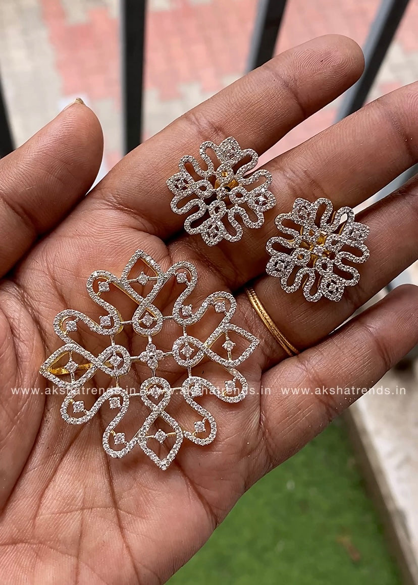 Kolam diamond necklace Aksha Trends 