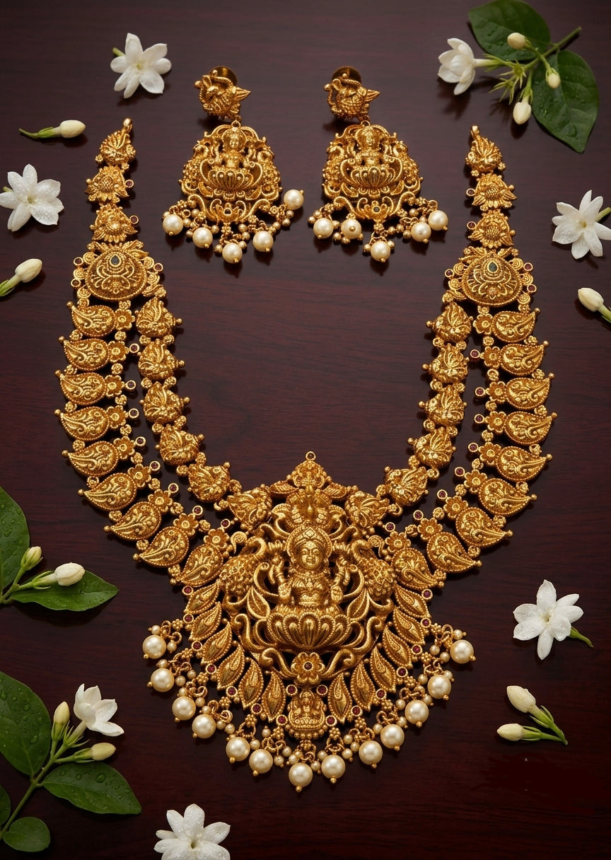 Premium Nagasi bridal necklace Aksha Trends