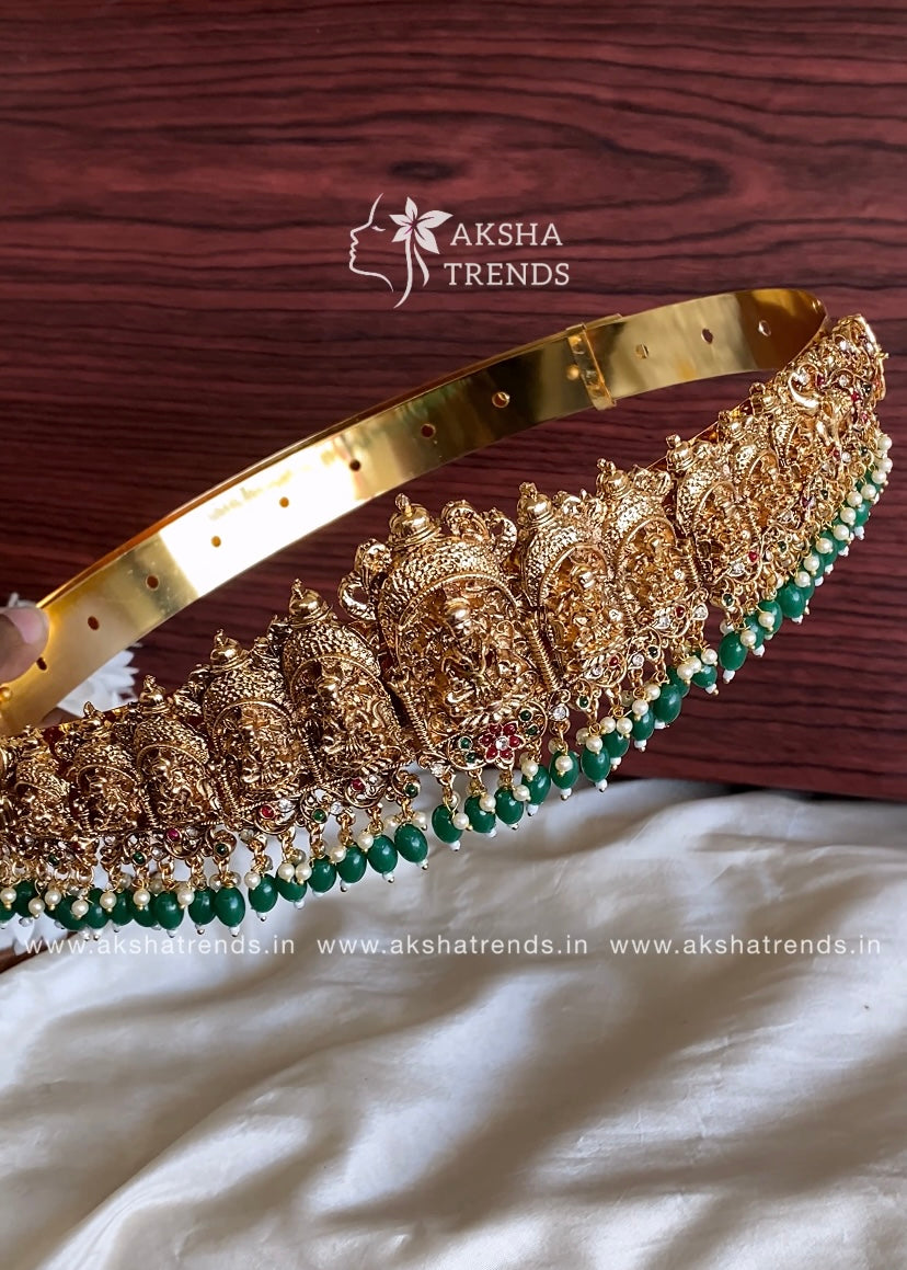 Antique bridal hipbelt -Green Aksha Trends