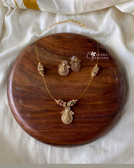 Invisible Necklace -lakshmi coin Aksha Trends