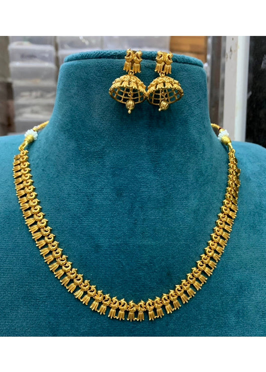 Golden Peacock Necklace Aksha Trends
