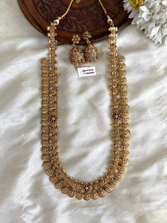 Antique Kasumalai bridal haram Aksha Trends
