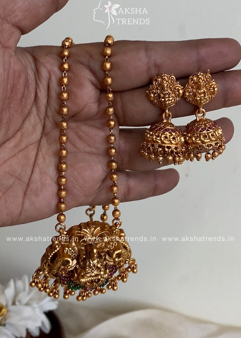 Antique lakshmi pendant chain Aksha Trends