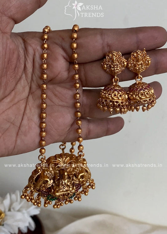 Antique lakshmi pendant chain Aksha Trends