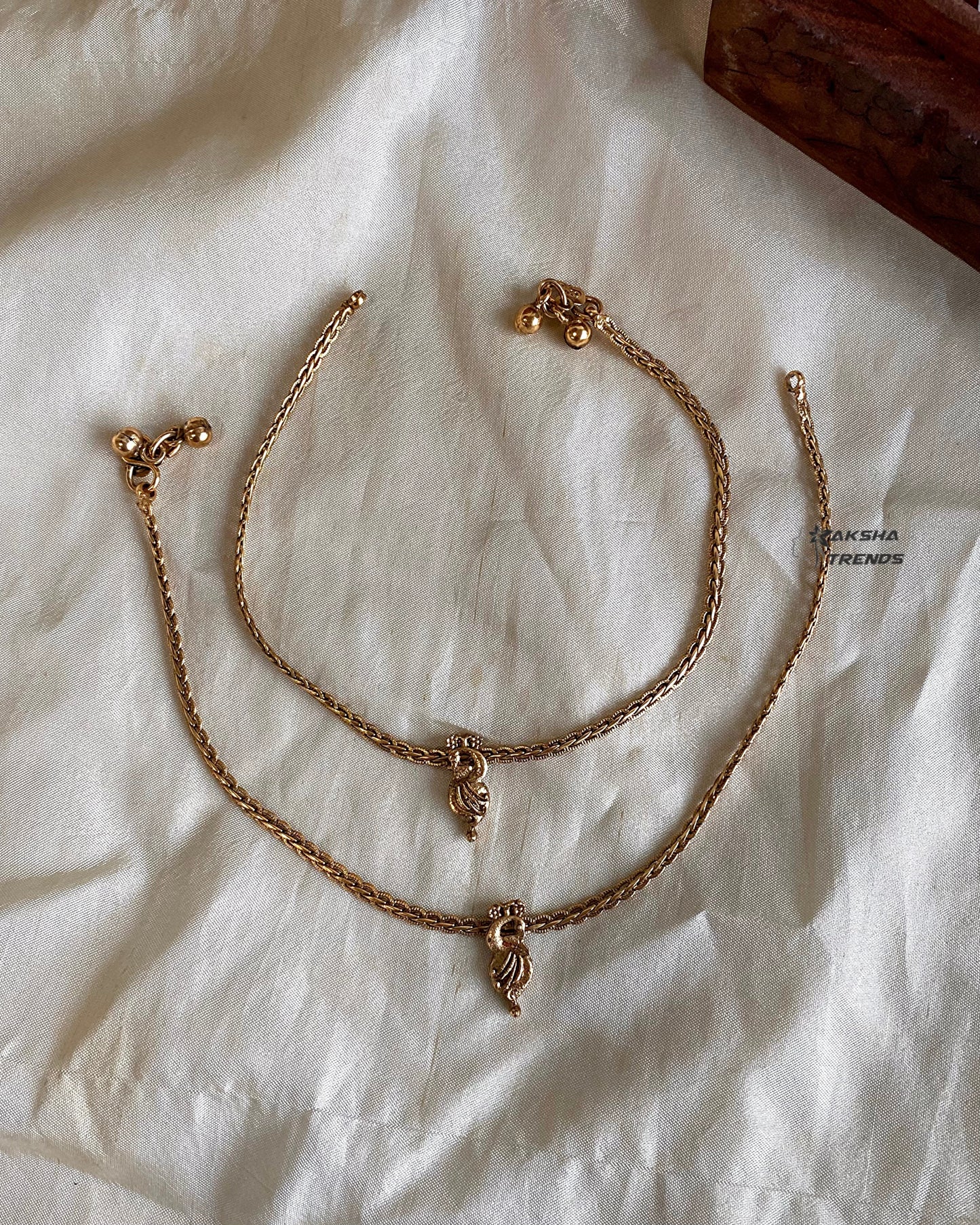 Antique peacock Anklet / kolusu Aksha Trends