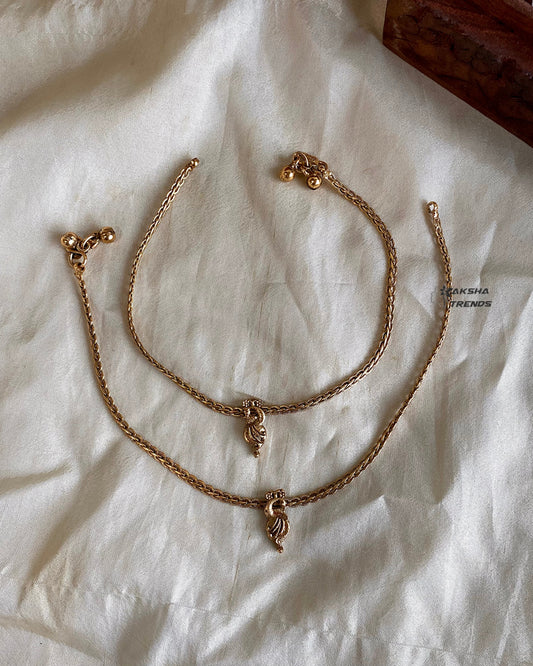 Antique peacock Anklet / kolusu Aksha Trends