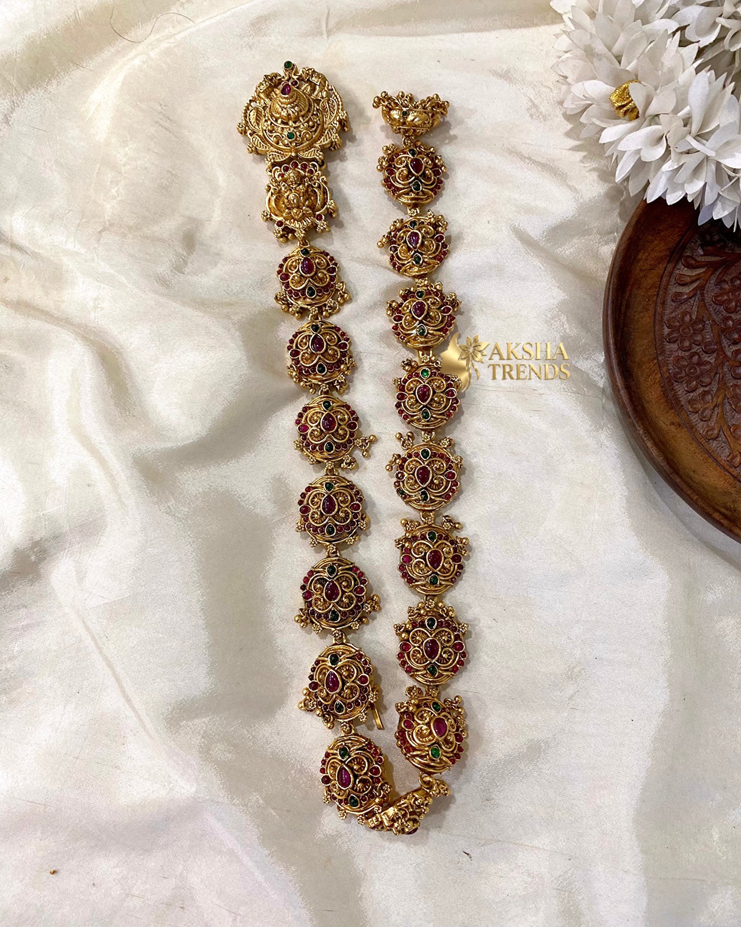 Floral rose Bridal Jadai billa -long Aksha Trends