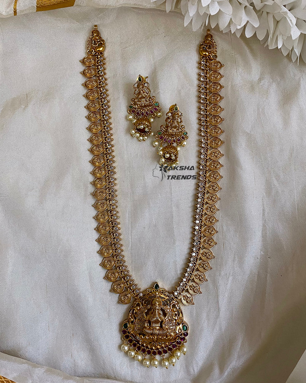 Lakshmi kadimalai gold haram Aksha Trends 