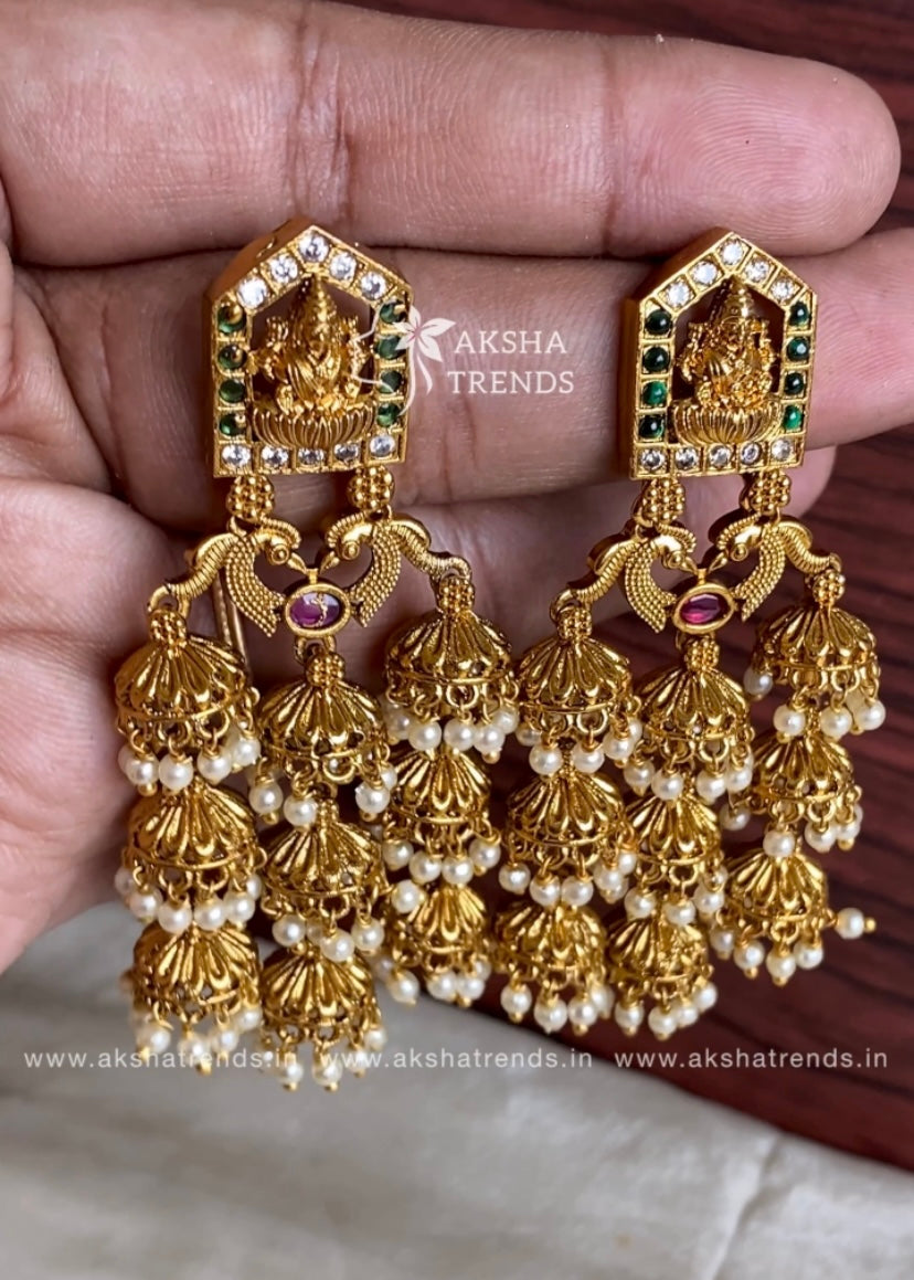 Premium 3 step Jhumkas Aksha Trends 