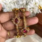 Lotus gold bangles Ruby (2pc) Aksha Trends