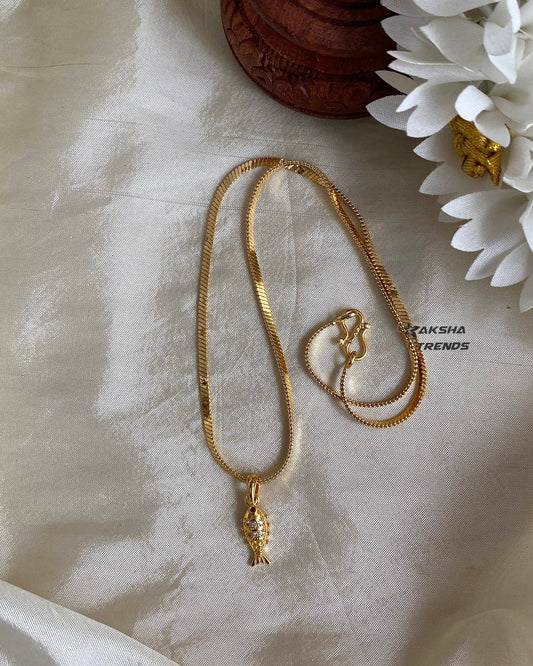 1gm Gold Pendant chain Aksha Trends