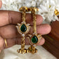 Lotus gold bangles Green (2pc) Aksha Trends