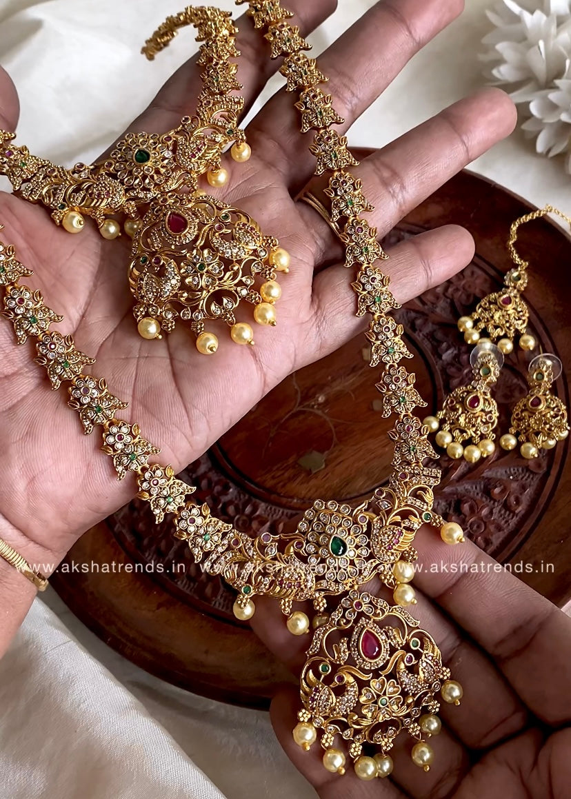 Premium floral AD bridal combo Aksha Trends 