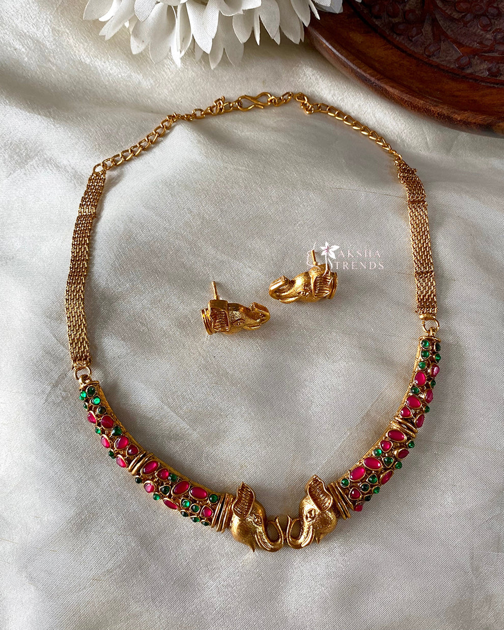 Antique Elephant choker Aksha Trends 