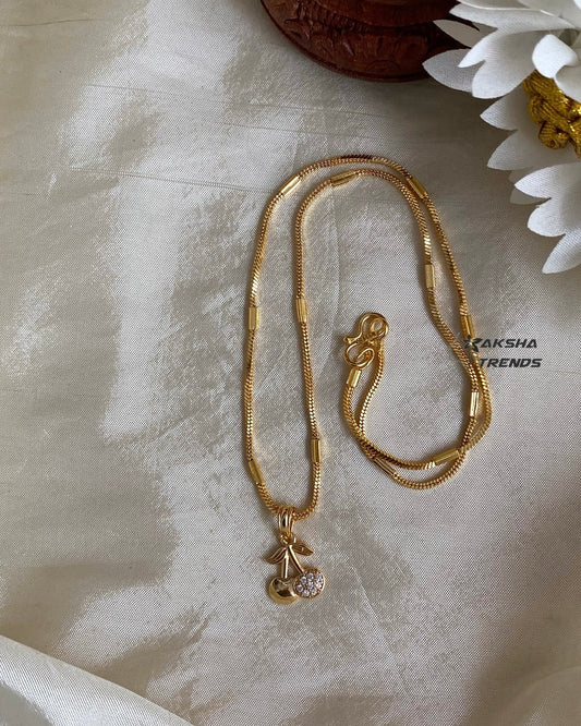 1gm Gold Pendant chain