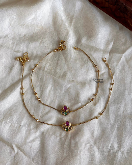 Premium kemp Anklet / kolusu (small -7.5 inch) Aksha Trends
