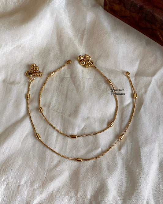 Golden Anklet / kolusu Aksha Trends