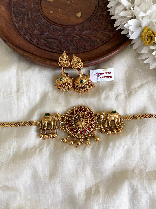 Antique Elephant choker Aksha Trends