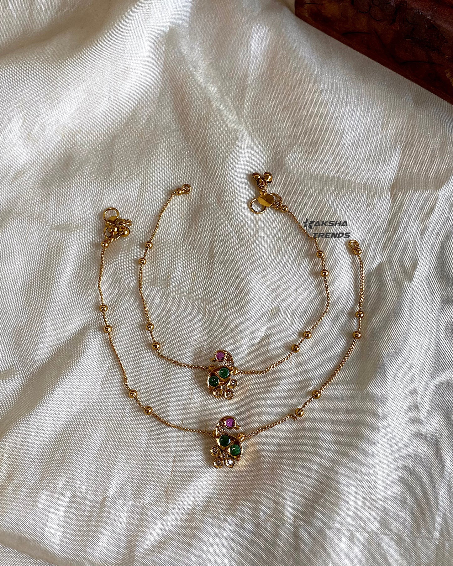 Premium kemp Anklet / kolusu (small -7.5 inch) Aksha Trends