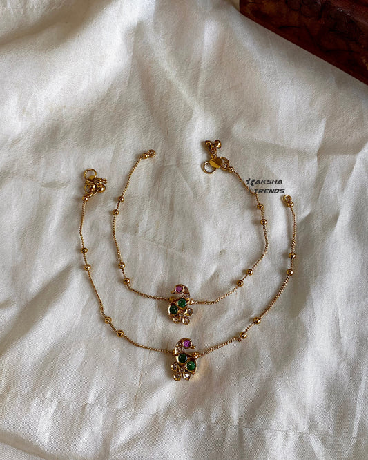 Premium kemp Anklet / kolusu (small -7.5 inch) Aksha Trends