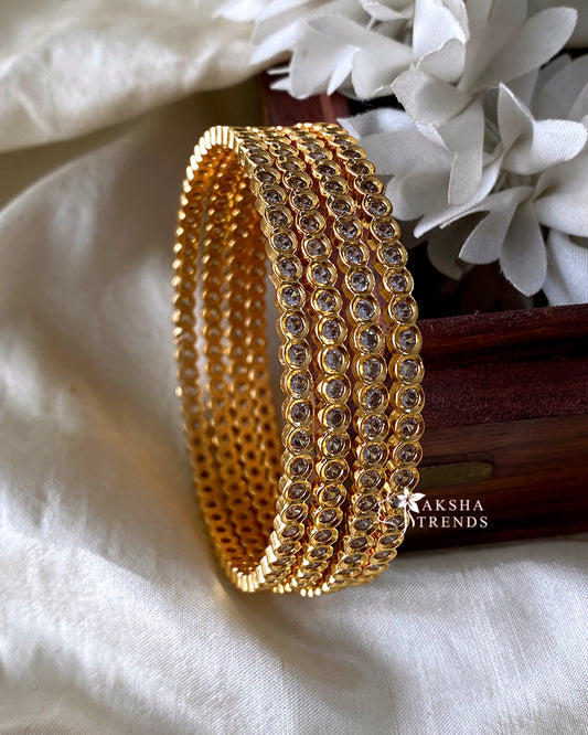 Premium stone bangles (4pc) Aksha Trends