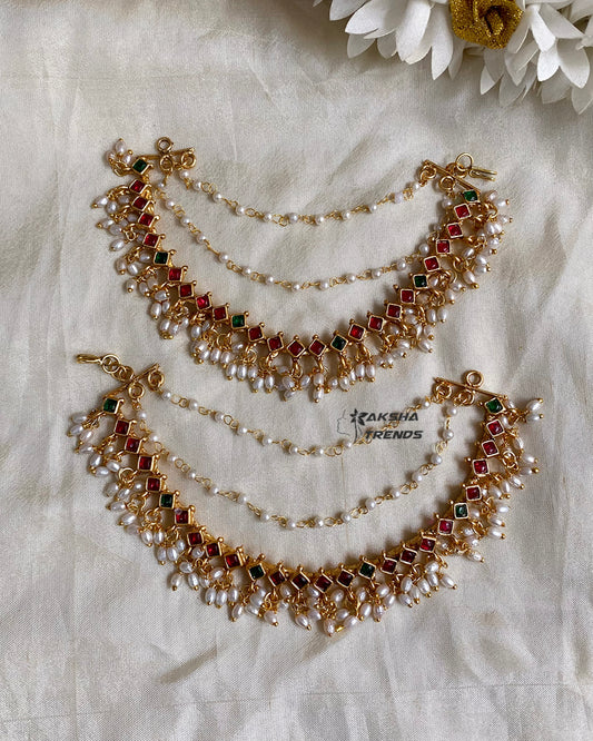 Antique kemp earchain -3 layer Aksha Trends