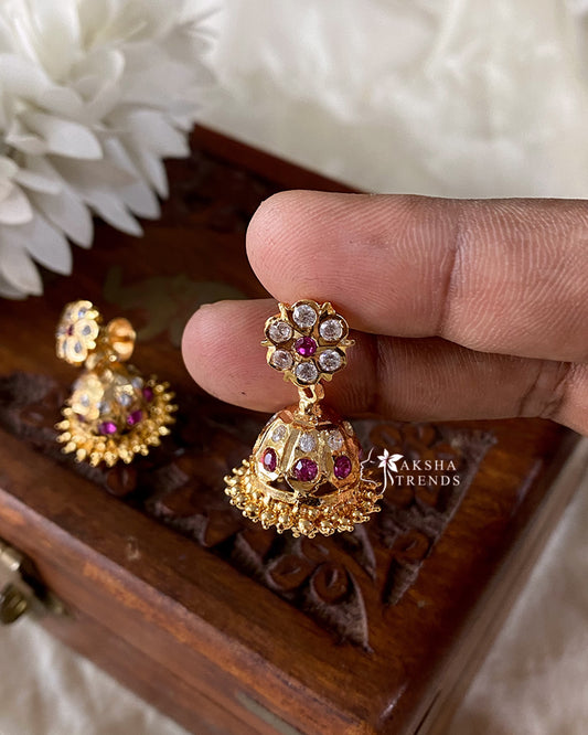Impon Gold Jhumka Aksha Trends