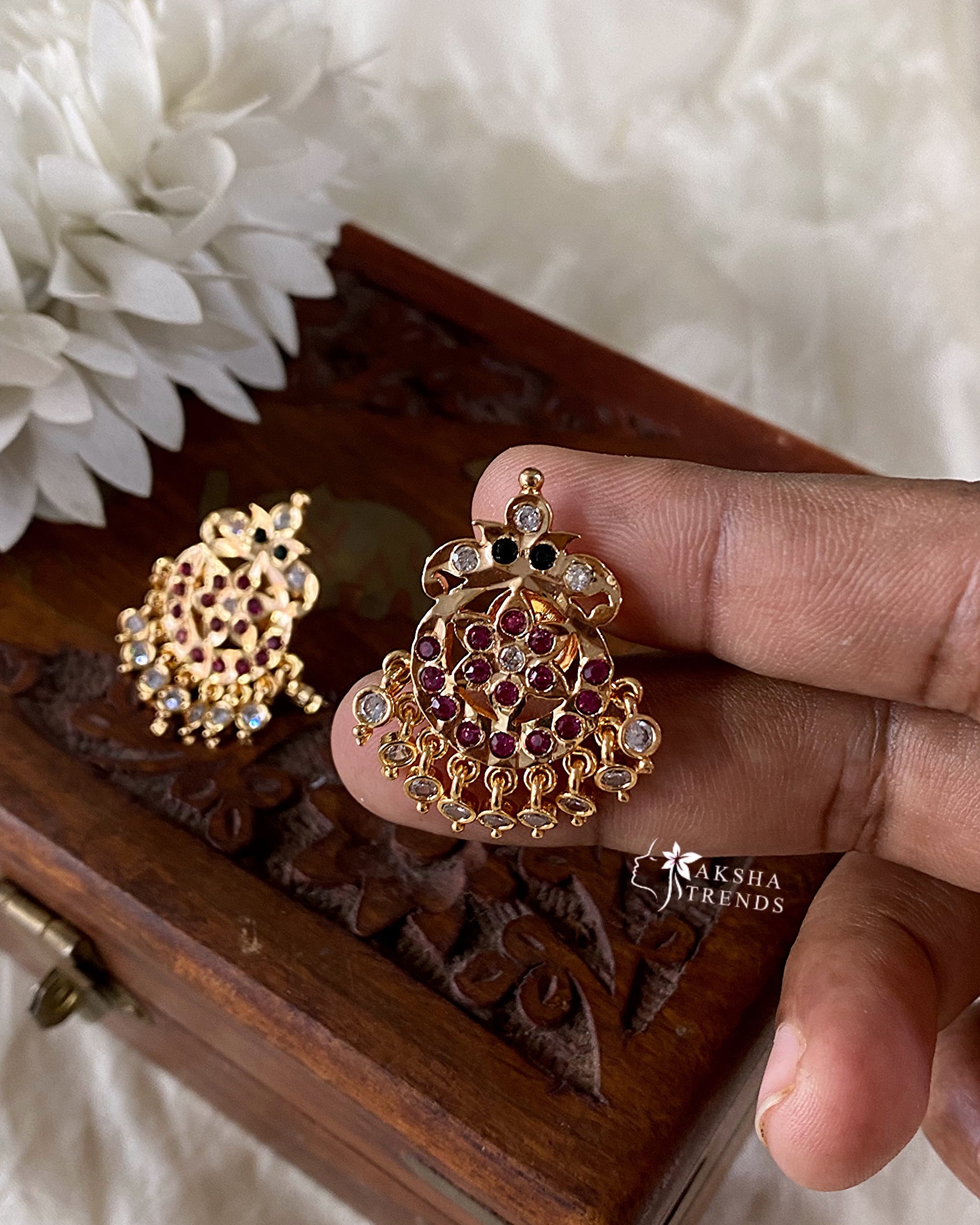 Impon Gold Earrings Aksha Trends