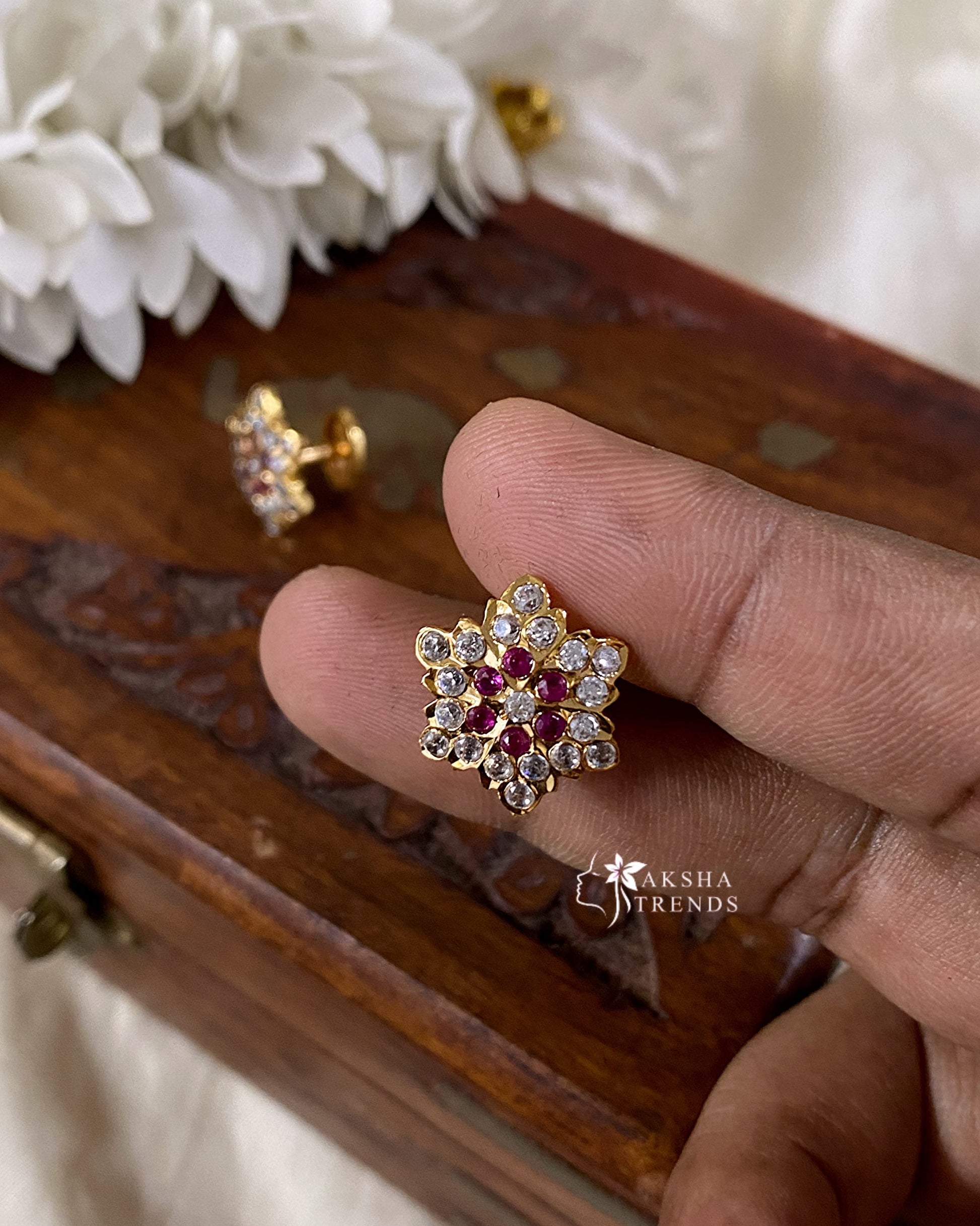 Impon Gold Earrings Aksha Trends