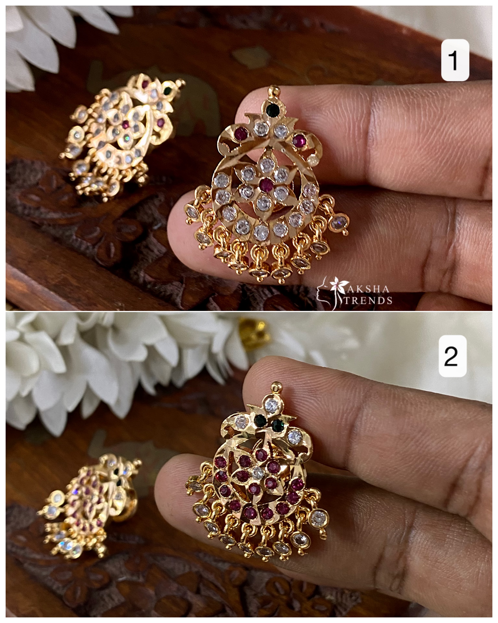 Impon Gold Earrings Aksha Trends 