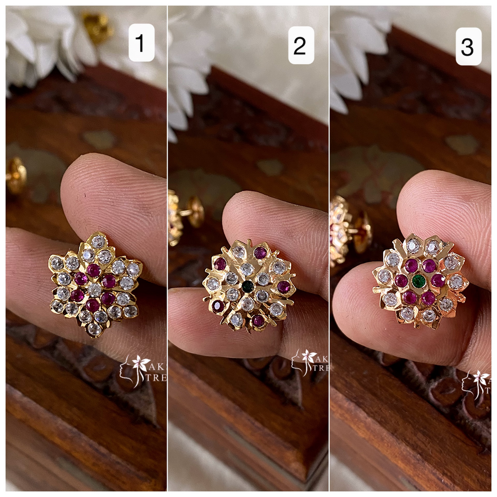 Impon Gold Earrings Aksha Trends 