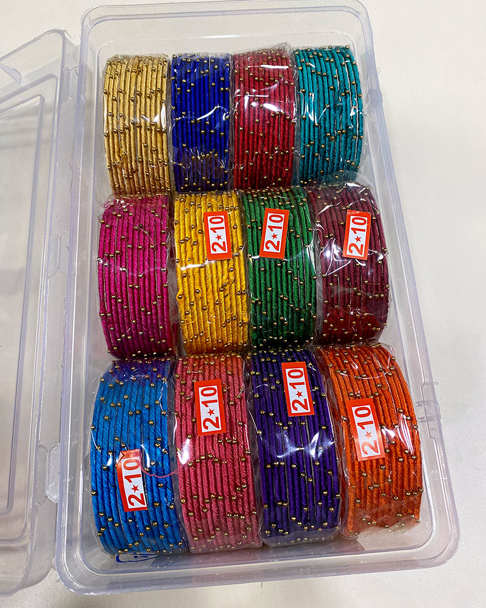 Silk thread Bangles -SIZE 2.10 (12pc /one colour) Aksha Trends 
