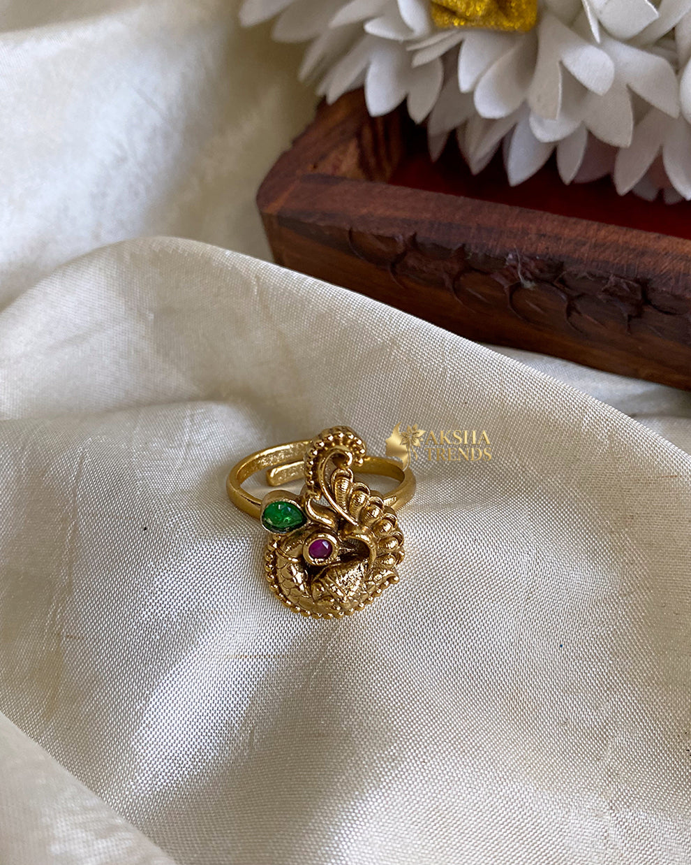 Peacock bridal rings Aksha Trends 