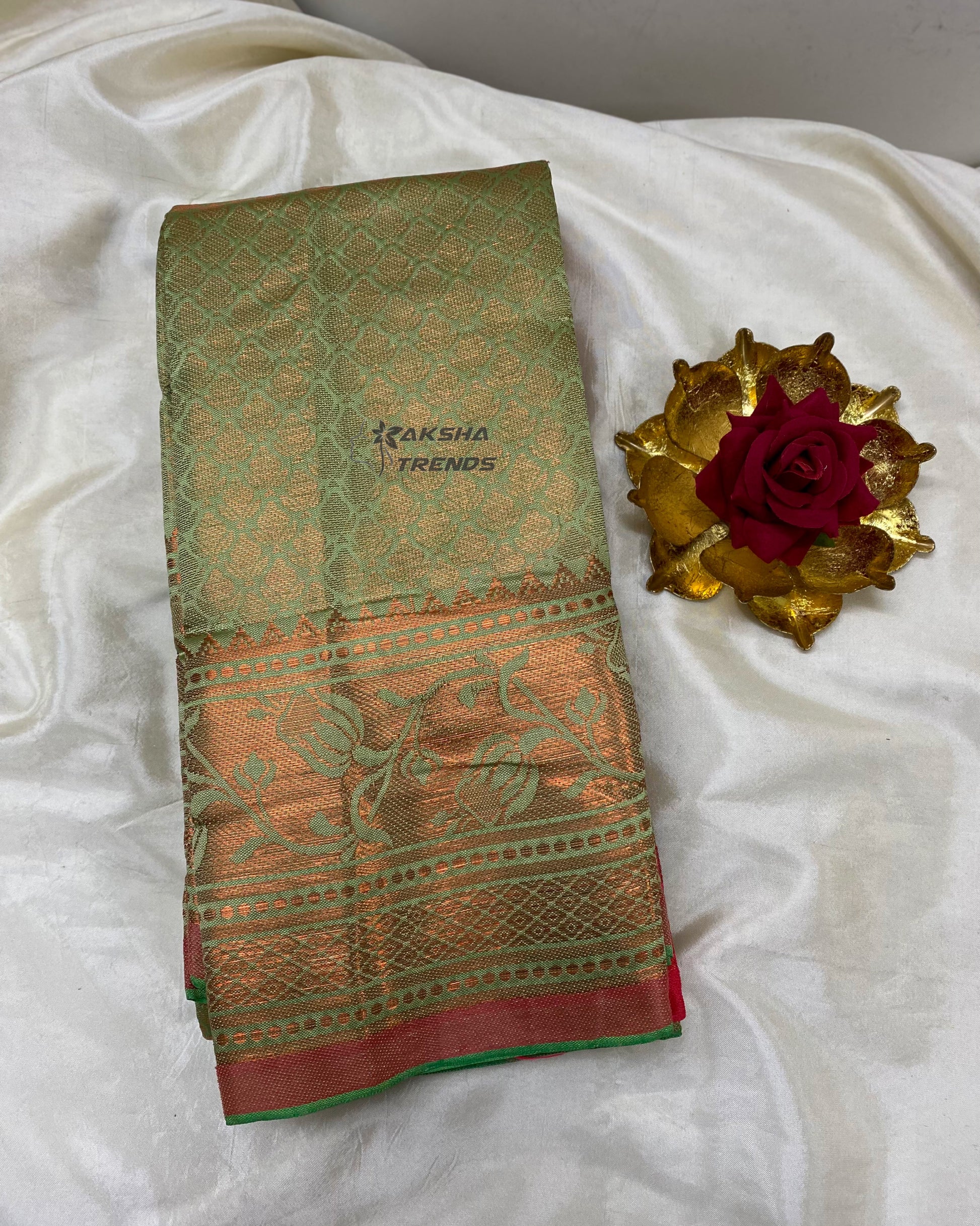 Copper Softy Saree Aksha Trends
