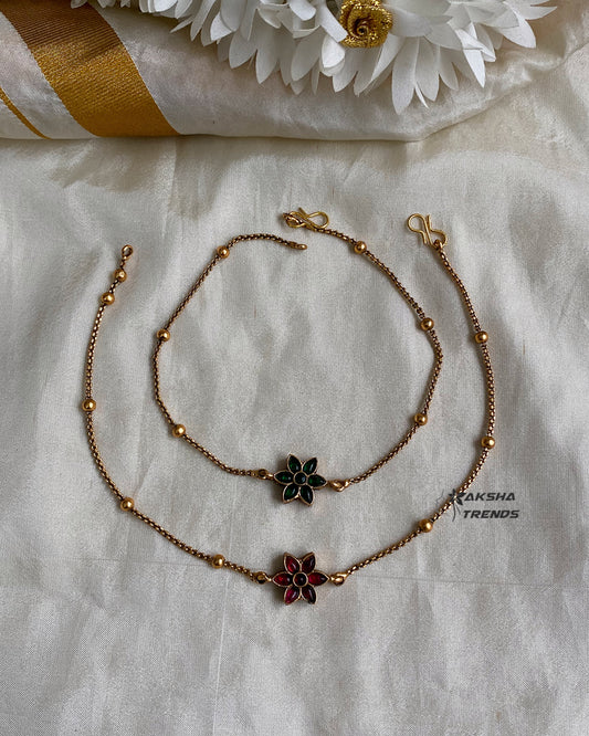 Antique reversible Anklet / kolusu Aksha Trends