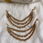 Premium gold earchain -3 layer Aksha Trends