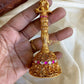 Golden Brass Pooja Bell With Hanuman Aksha Trends