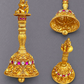 Golden Brass Pooja Bell With Hanuman Aksha Trends