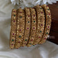 Floral bridal bangles (6pc) Aksha Trends