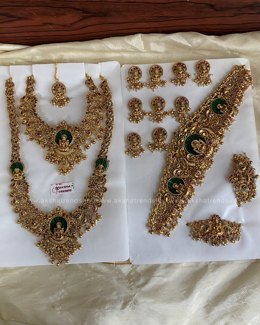 Temple bridal set -Green Aksha Trends